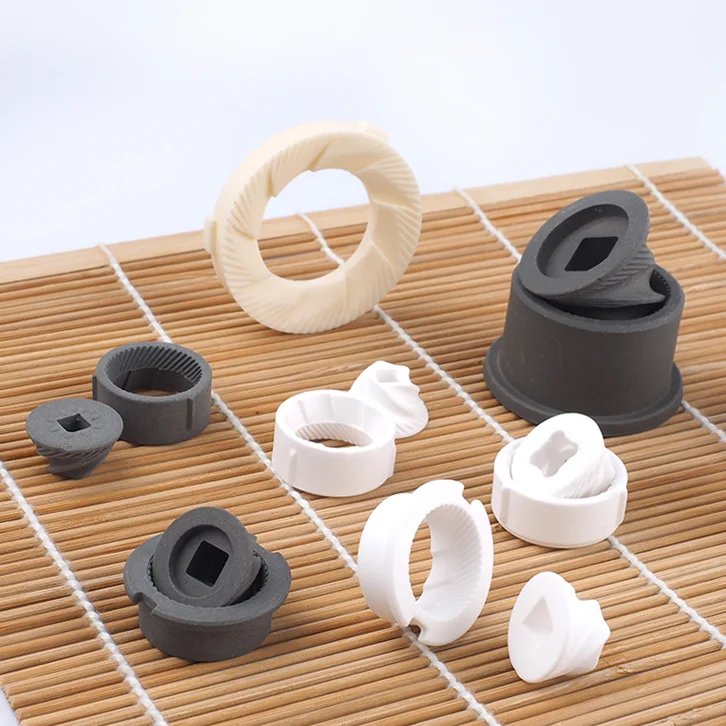 High wear resistance 99 al2o3 white blade coffee grinder parts, Low price 85% al2o3 sliver conical burr part