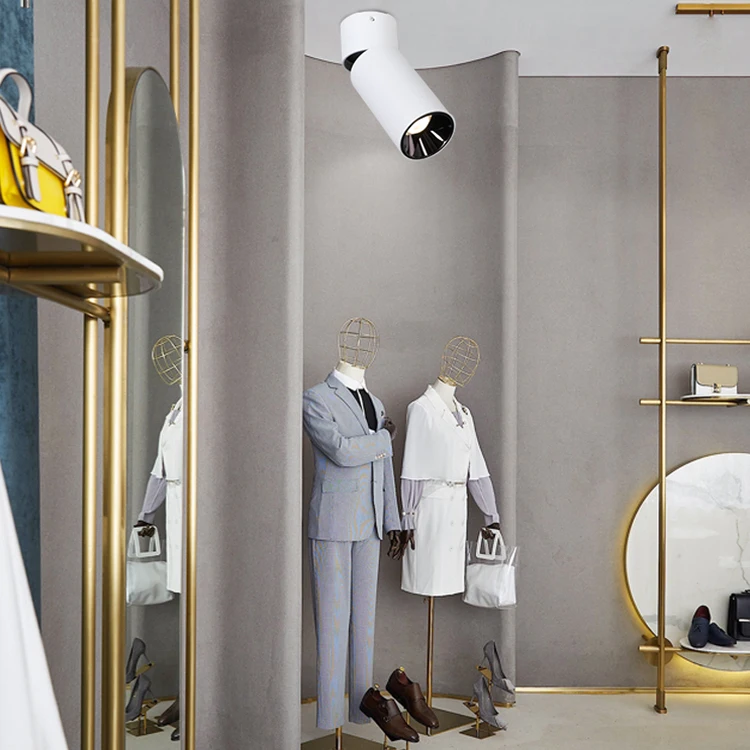 Super bright indoor 12W white black round ceiling track LED spot light