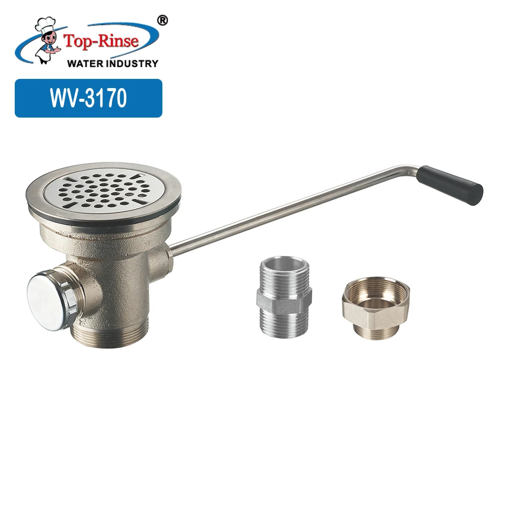 Keep the kitchen drain from clogging and overflowing commercial kitchens Sink Twist Handle Waste Drain Valve