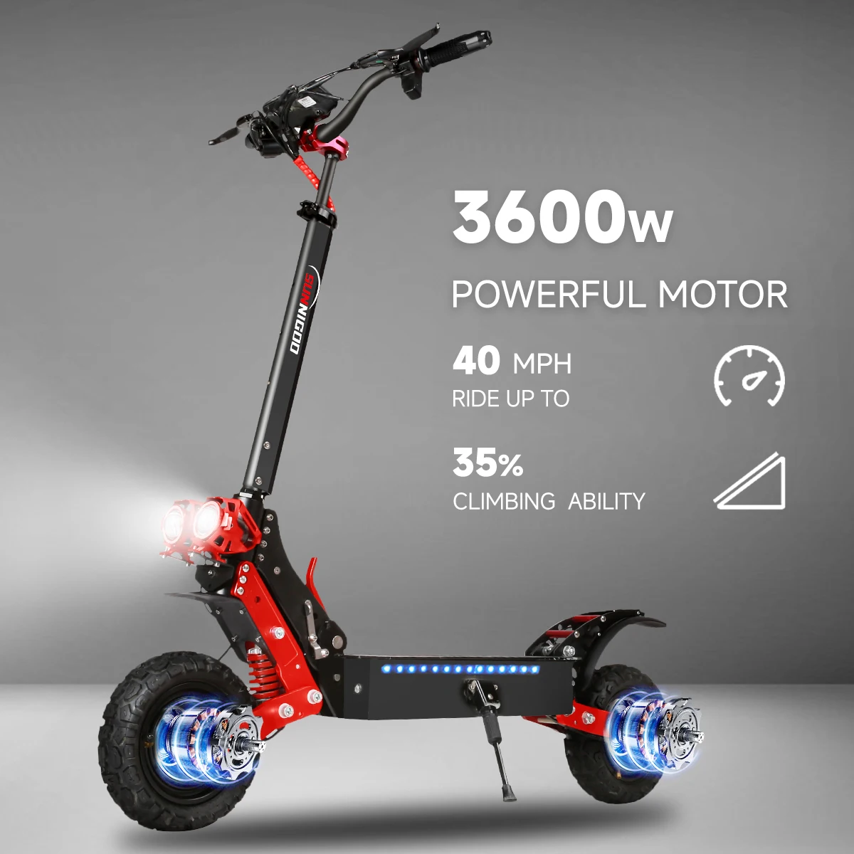 SUNNIGOO X7 Electric Scooter From EU Warehouse 11 Inch Wheel Off Road E Scooter With 3600W Motor 48V 21Ah Battery Adult Escooter