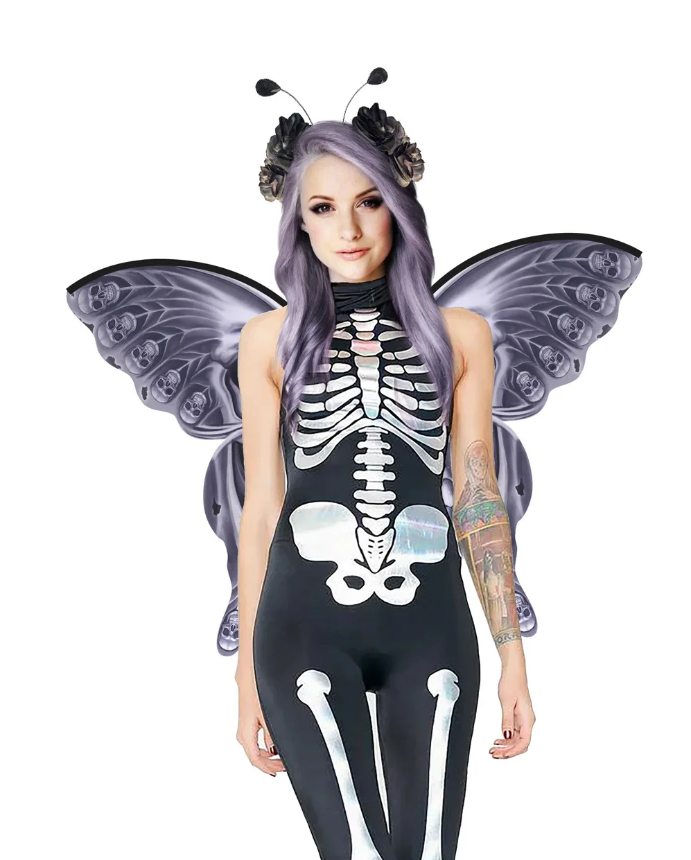 New Arrival Large Skeleton Butterfly Wings for Halloween Gifts Black Skull Wings Carnival Costumes Props Adult Dance Cosplay