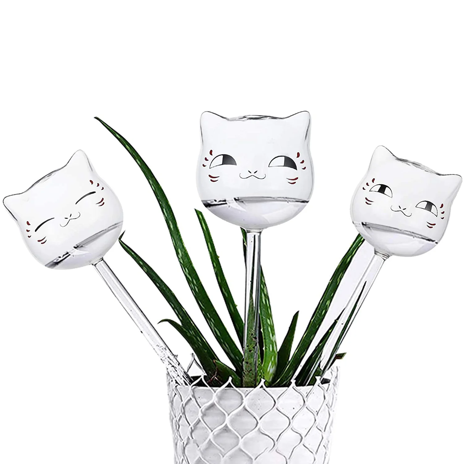 Прозрачные стеклянные шарики для самополива, прочные миниатюрные прозрачные лампочки для полива растений в помещении и на улице