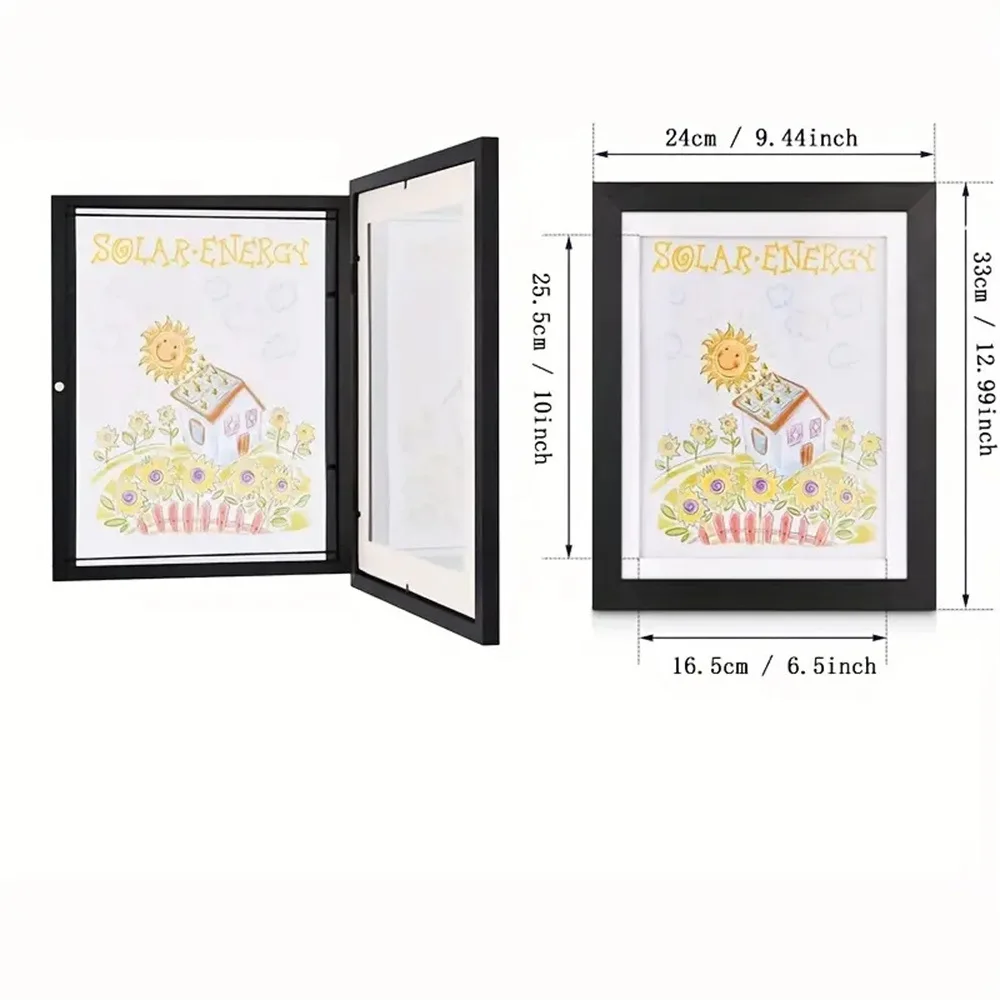 New storage frame A4 clamshell wooden picture frame