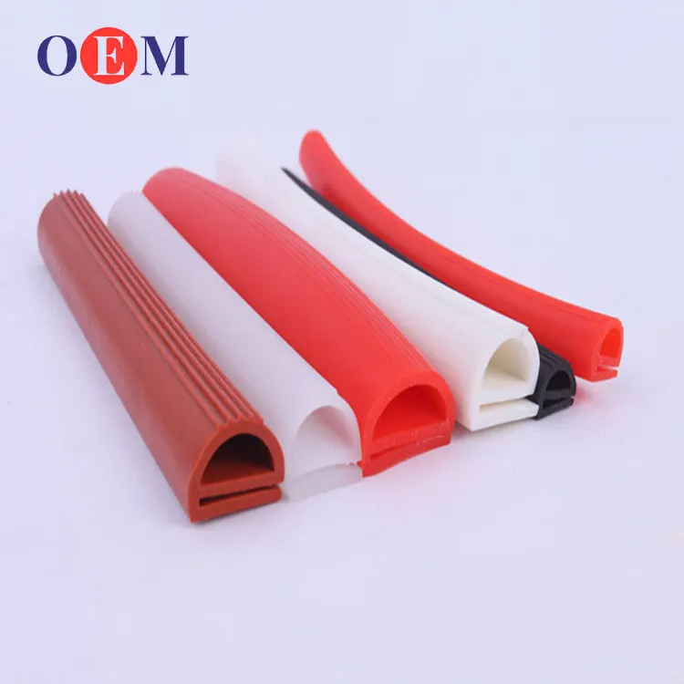 Silicone Rubber Door Seal Gasket P Type Sponge Temperature Aging Resistant Steamer Oven E Shape Extrusion Profile Foam Strip