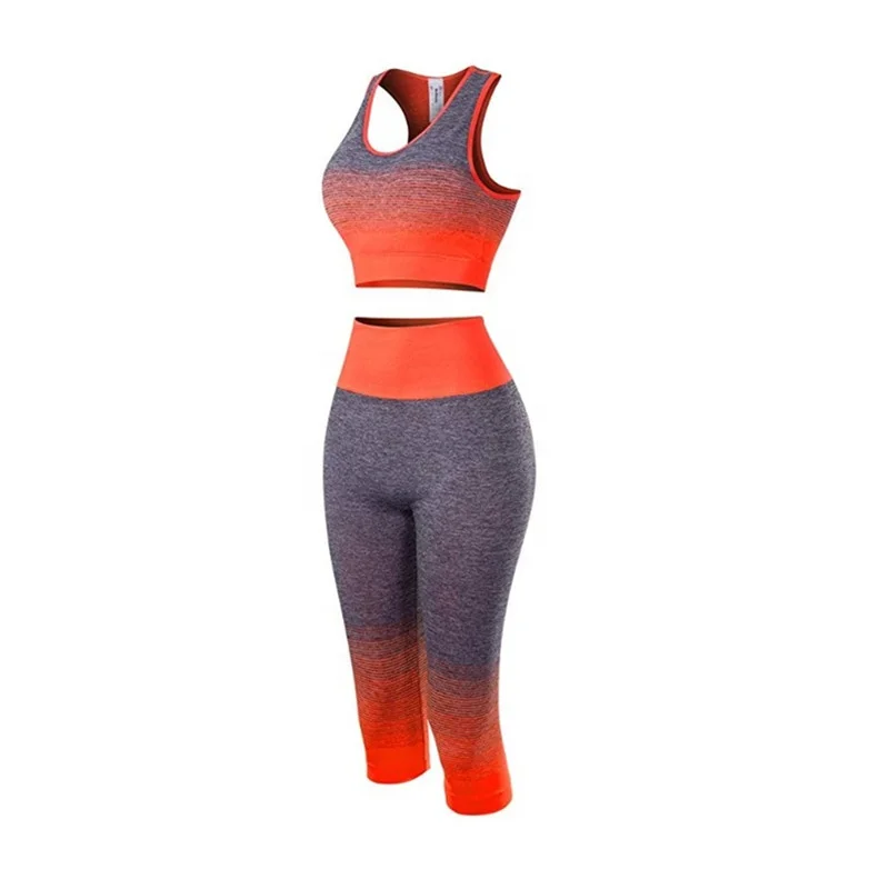 
Ombre 2 piece fitness yoga wear women sports clothes fitness gym workout active wear set 
