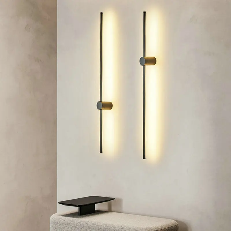 Modern Iron Black Bedside Night Sconces Wall Lamp Light for Bedroom Living Room Loft Home Interior LED Decorative Lamps