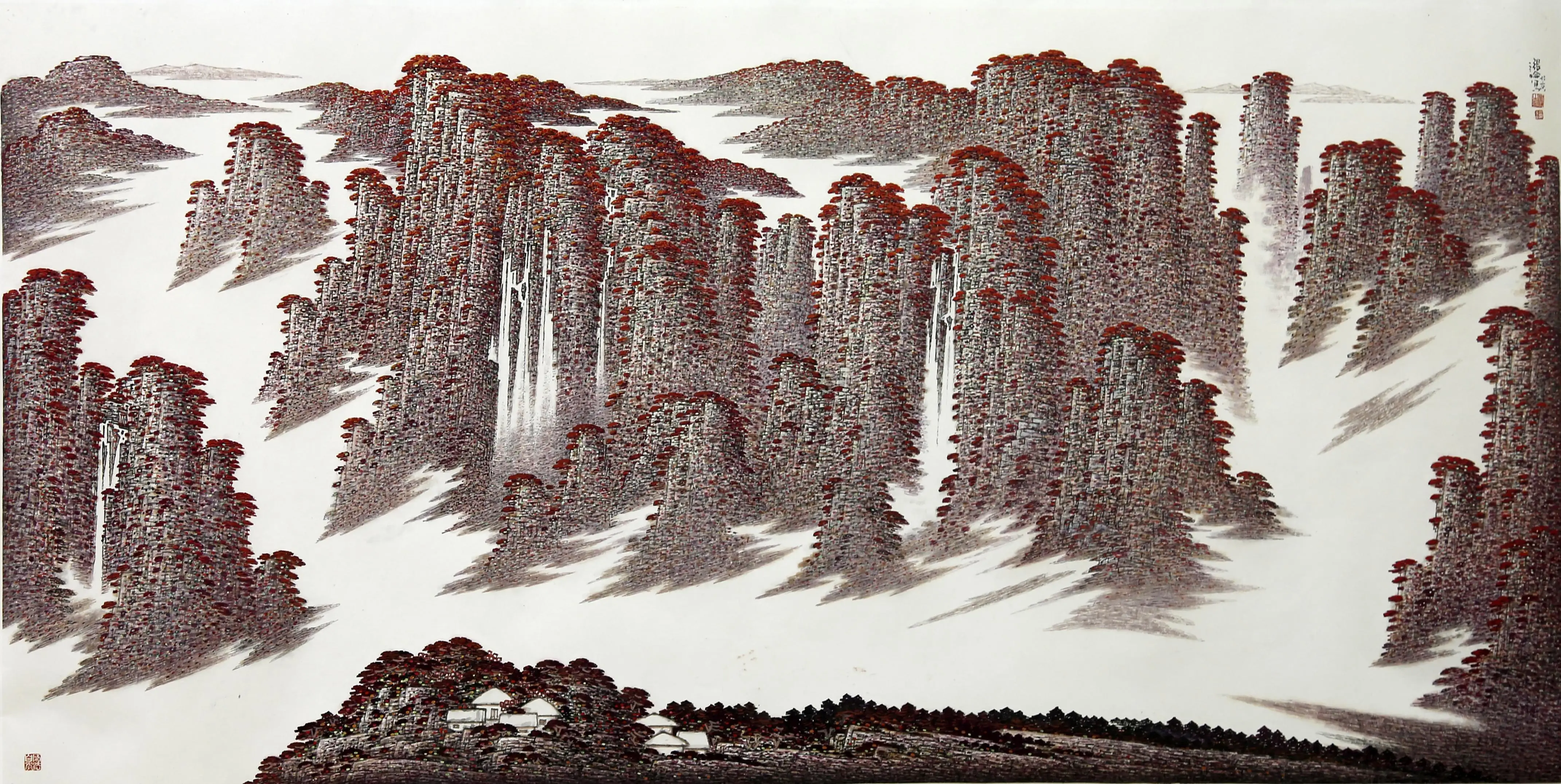 Mural Painting Paint Villa Oil Diy Waterfall Decorative Landscape Painting