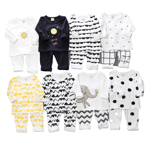 
2021 Children long sleeve wear Korean pajama suit boys girls thick wool home wear autumn winter kids wear for hot selling 