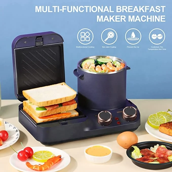 Breakfast Center Station Multi-function Machine 3-in-1 Coffee Microwave Oven 3 In 1 Breakfast Makers