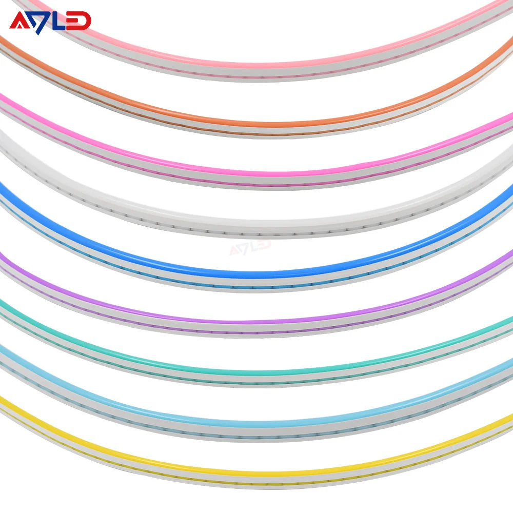 Лидер продаж неоновый свет 5 м 6x12 мм DC12V 24 В Одноцветный rgb неоновая лента силиконовая Светодиодная гибкая вывеска
