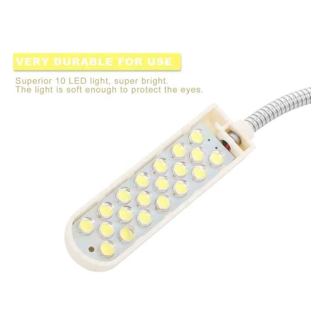 
Portable Sewing Machine Light 10 LED Work Light Magnetic Mounting Base Gooseneck Lamp for All Sewing Machine Lighting 
