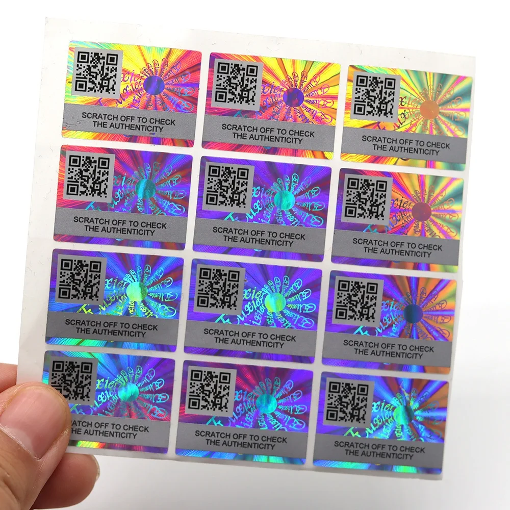 Custom High Quality 3D holographic Sticker Supplier Unique Qr Code Serial Number Stickers Label Printing Security Hologram Stick