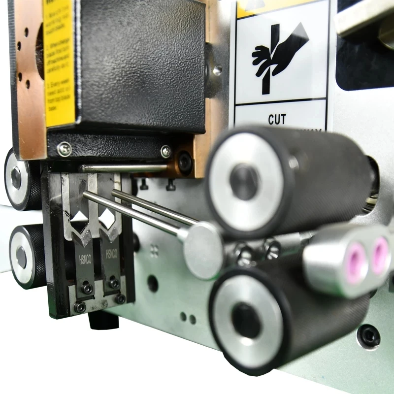 Automatic single/dual core flat cable wire cutting stripper machine