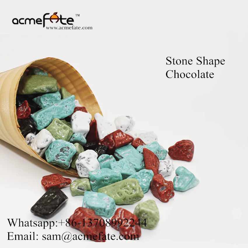 Разноцветный камень в форме драже шоколад рок форма Шоколадные конфеты