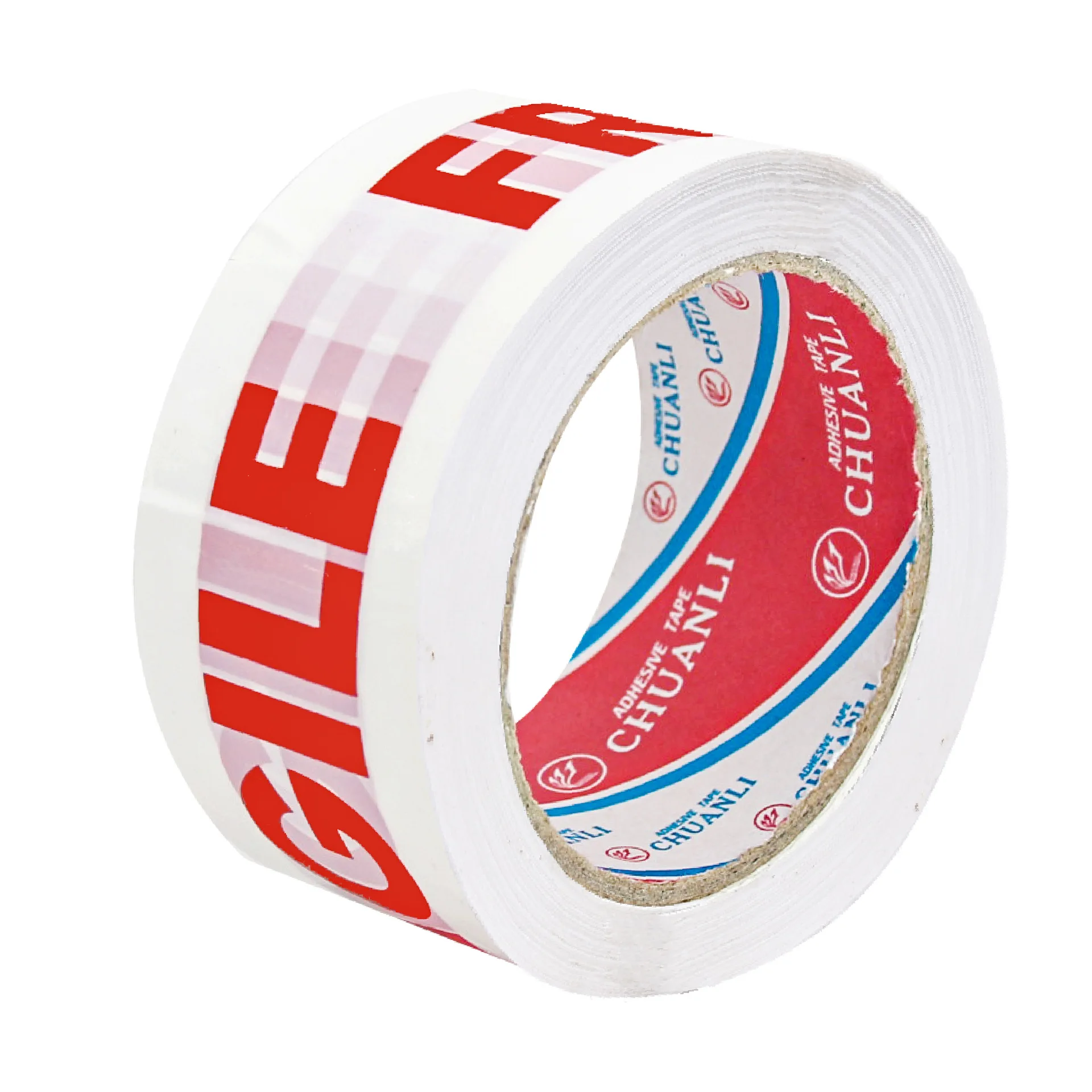 Custom Packing Tape Hot Melt  Bopp 2 Inch Fragile Tape Red Super Sticky Printed Packaging Carton Tape with Logo