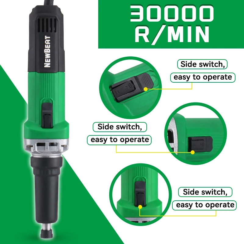 NewBeat 25mm Corded Die Grinder Electric Tools Heavy Duty Stone Polisher Mini Handle Straight Grinder