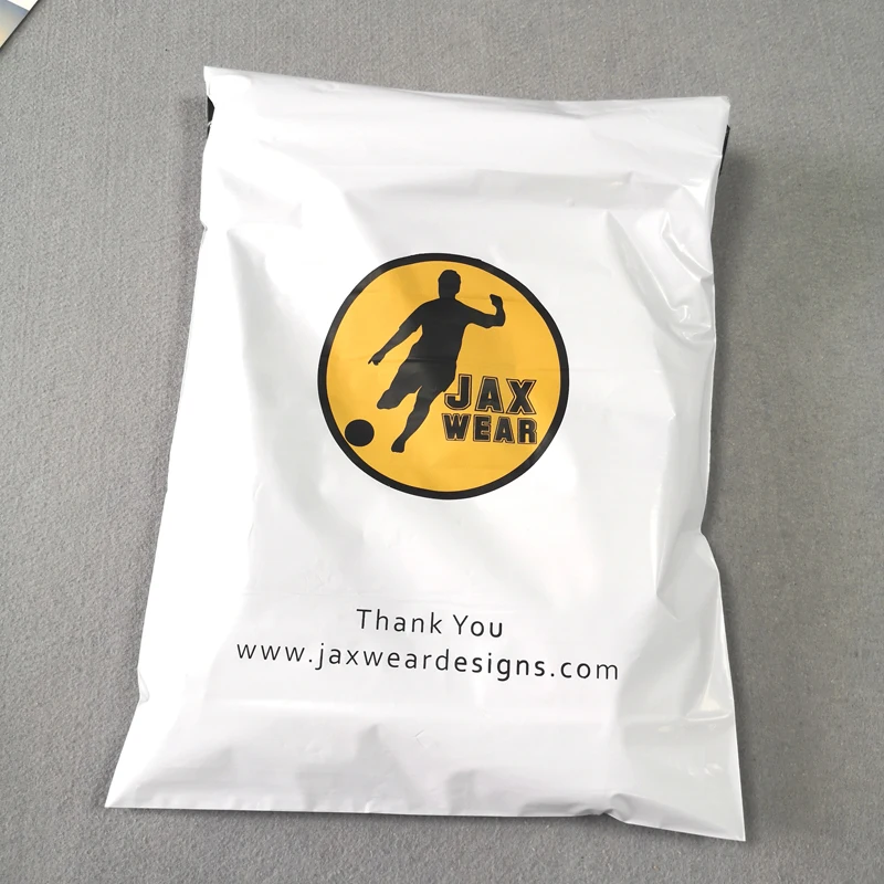 Eco-friendly Wholesale Shipping Poly Bags For Clothes Packaging , Custom Logo White Mailing Mailer Bags Plastic