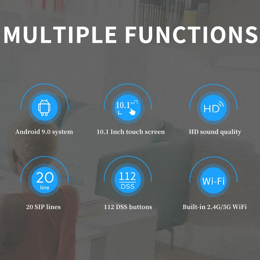 Visual Large-screen Sip Phone Voip Wifi Touch Screen Phone