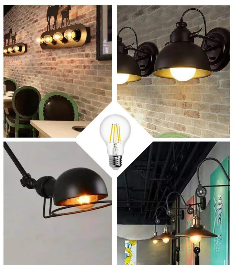 
Smart Wi-fi Light Filament Lamp Bulb ST64 A60 Edison Bulb Works with Smart Life Tuya Google Home Alaxa A19 LED Wifi AC 100 20000 