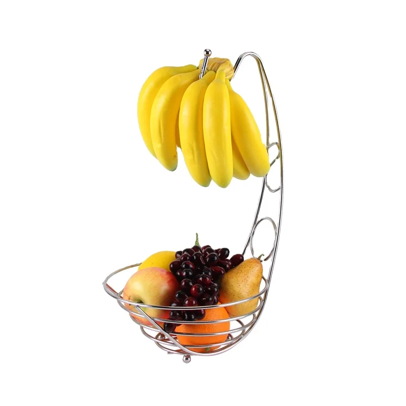 Wholesale Fashion Metal Wire Fruit Basket With Banana Holder