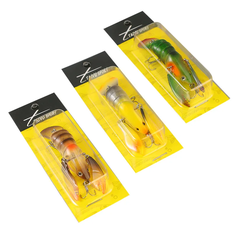 6.5cm9g Crazy Jointed Claws Bionic Fishing Baits Hard Plastic Crawfish Bait Shrimp Lobster Claw Artificial Lure Swimbait