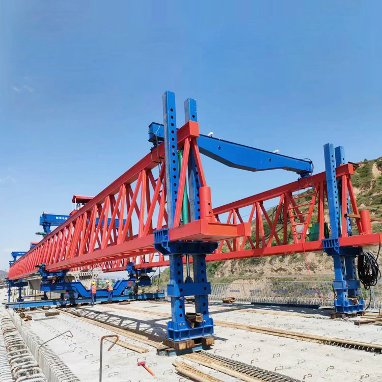 High quality 160 ton double truss bridge girder erection beam launcher