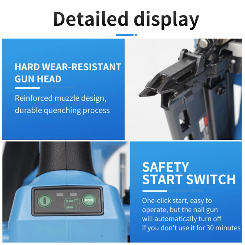 Toua DCFN3490 cordless nail gun woodworking tools furniture nailers staple machine