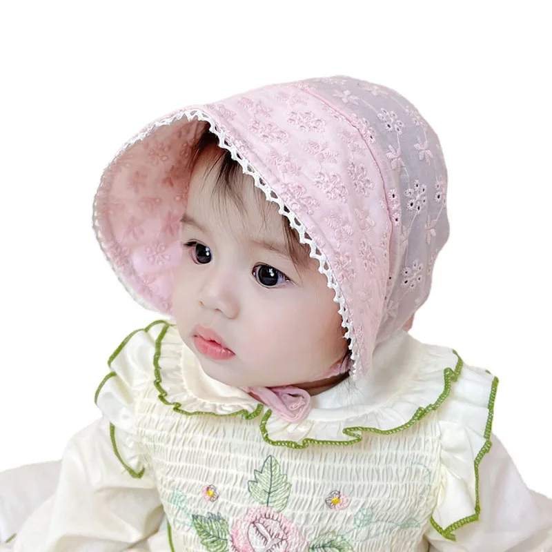 Lace Newborn Baby Hat Cute Cotton Kids Baby Girl Hat Cap Princess Infant Toddler Baby Bonnet Girls Summer Sun Hat Gifts