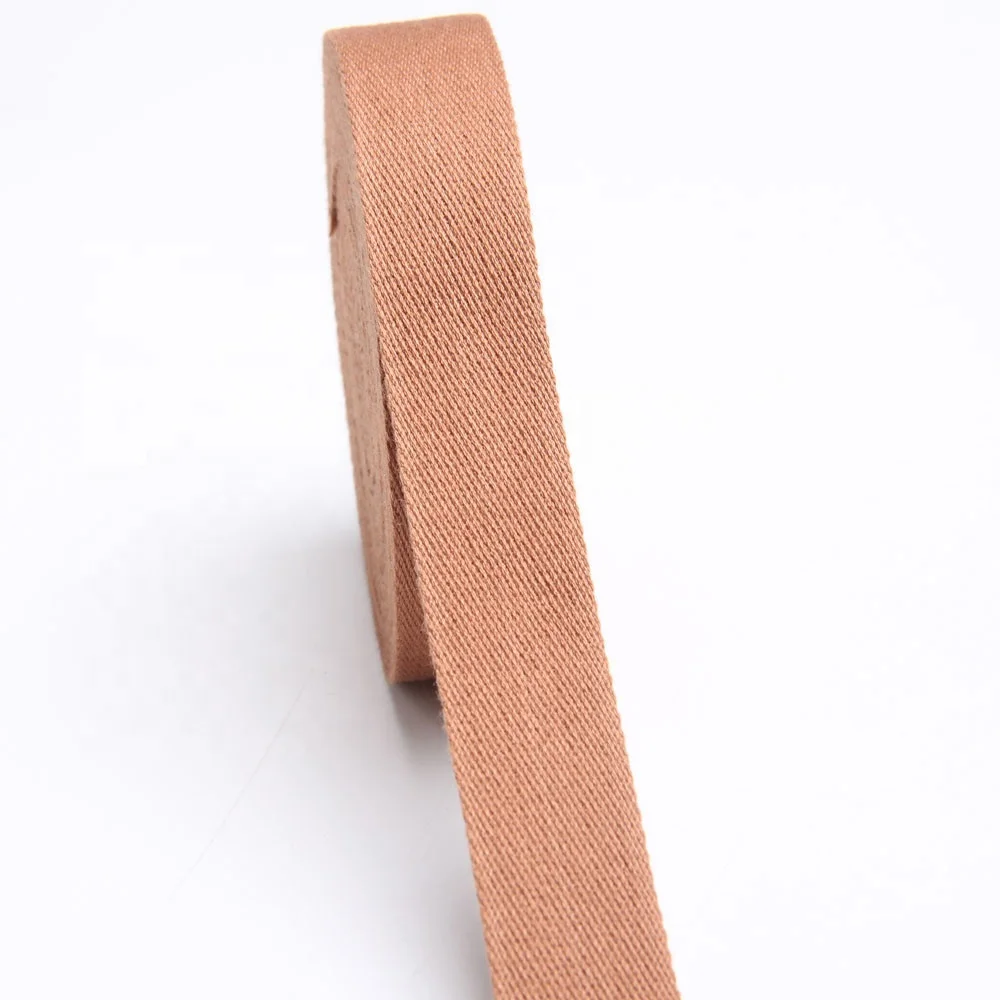 Garment use custom thin acrylic Cotton twill Webbing