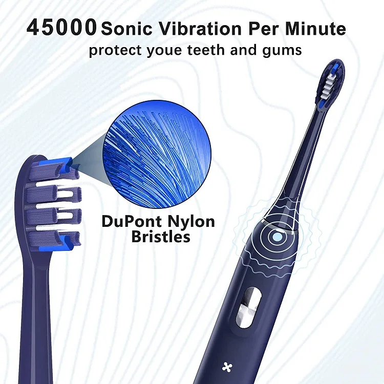 OEM ODM 45000 VPM Smart Timer Electric Toothbrush Ultrasonic Electric Toothbrush Sonic With Wireless Charger