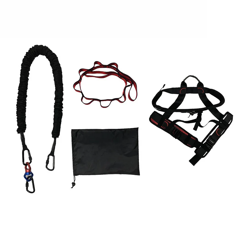 Indoor Yoga Professional Body Weight Fitness Flying Yoga Bungee Dance Cords With Hook Bungee Rope