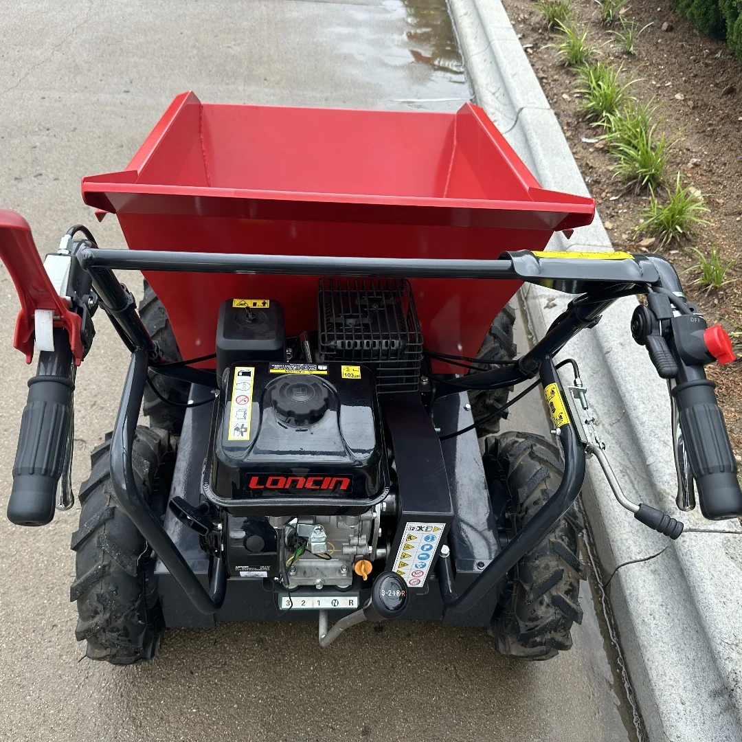 Small wheel mini gasoline dump truck manual hydraulic tipper mini dump truck for sale