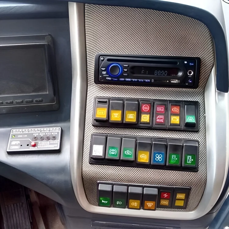 Bus DVD Radio FM Amplifier Player DC12-24V Video Output Audio Input Output Full Function Universal Monitor USB SD Port