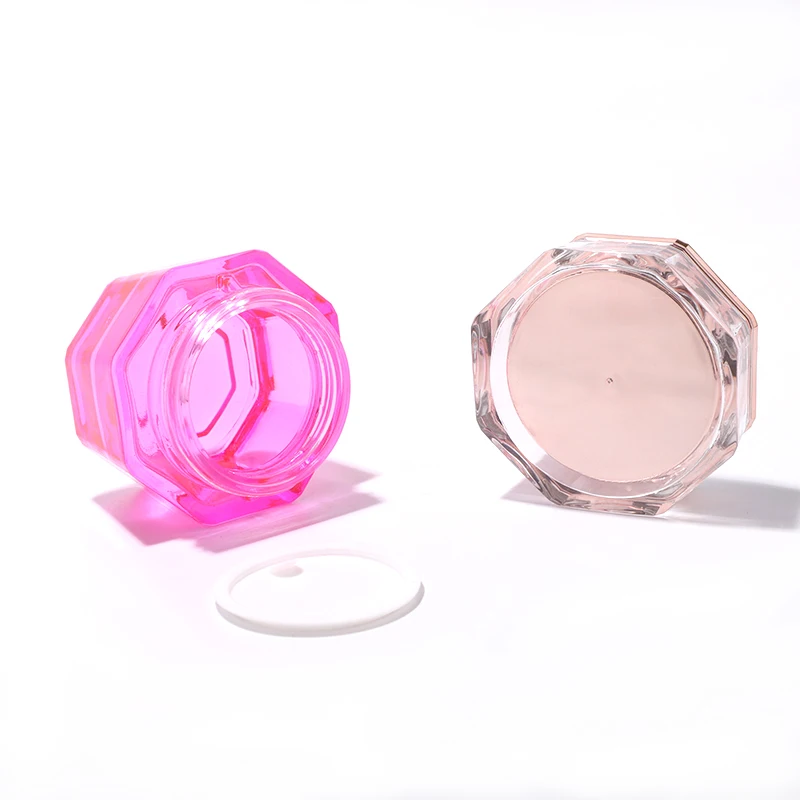 Luxury Cosmetic Glass Jar 30g Good Reputation High Quality Luxury Glass Face Cream Jars six-angle jar for cosmetics