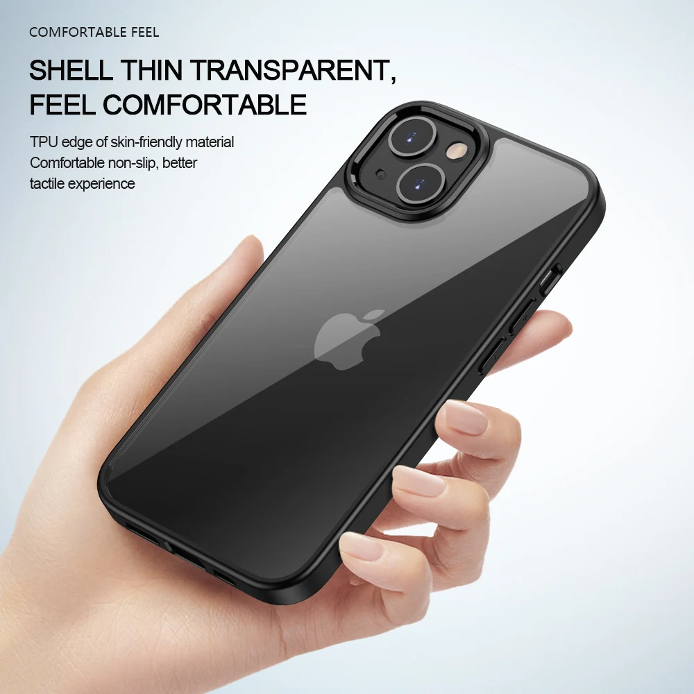 Новое поступление Жесткий ПК Прозрачный чехол для iPhone 12 прозрачный противоударный 13 mini pro
