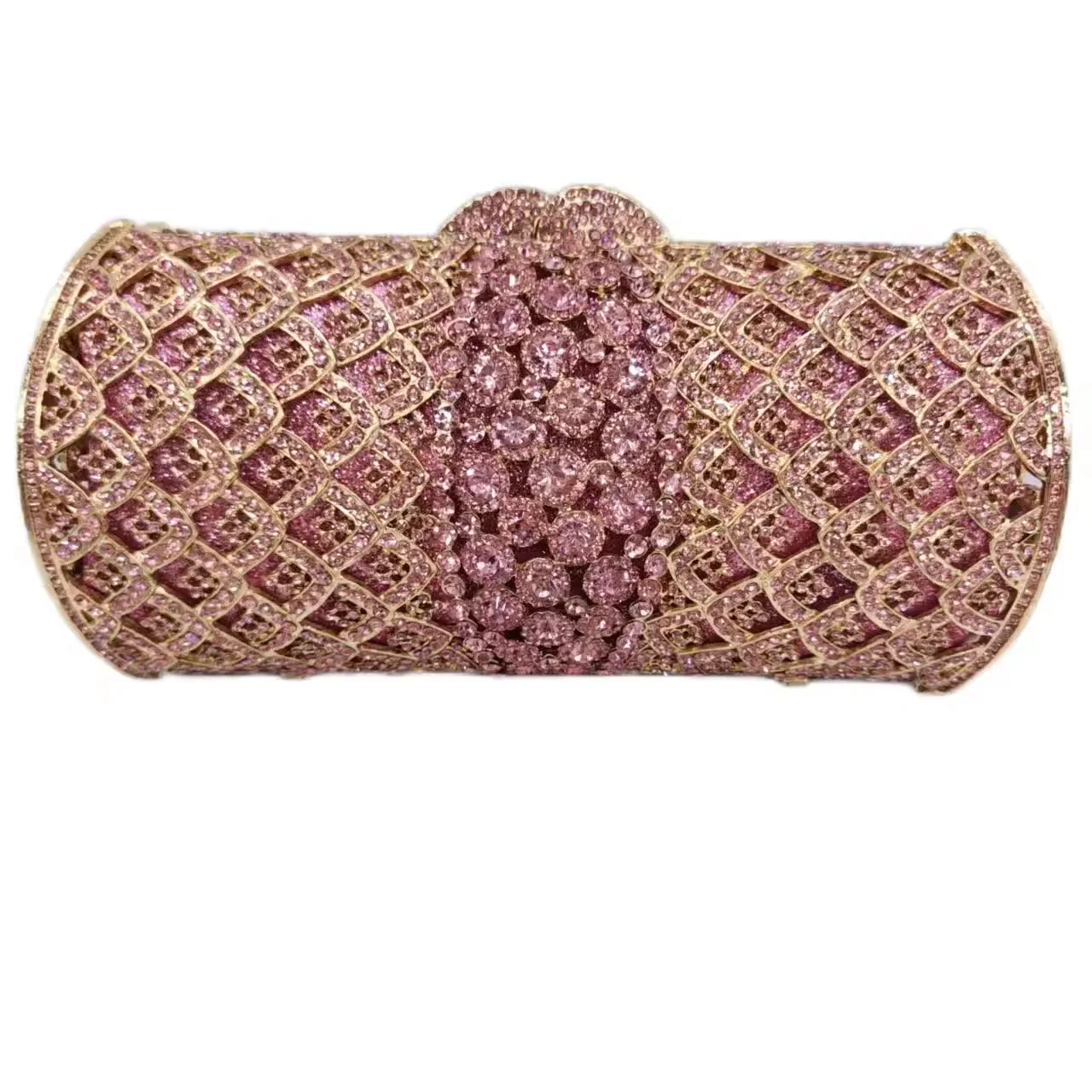 Women Hollow Metal Diamond-Set Handheld Portable Wedding Dinner Bag Diamond Rhinestone crystal clutch bag purse