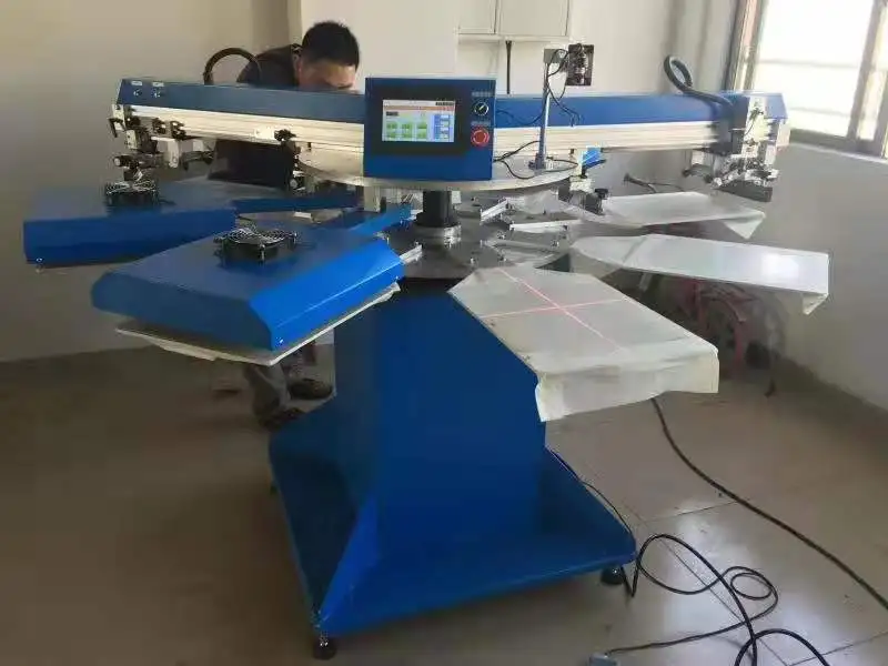automatic silk flat screen printing machine for t shirt