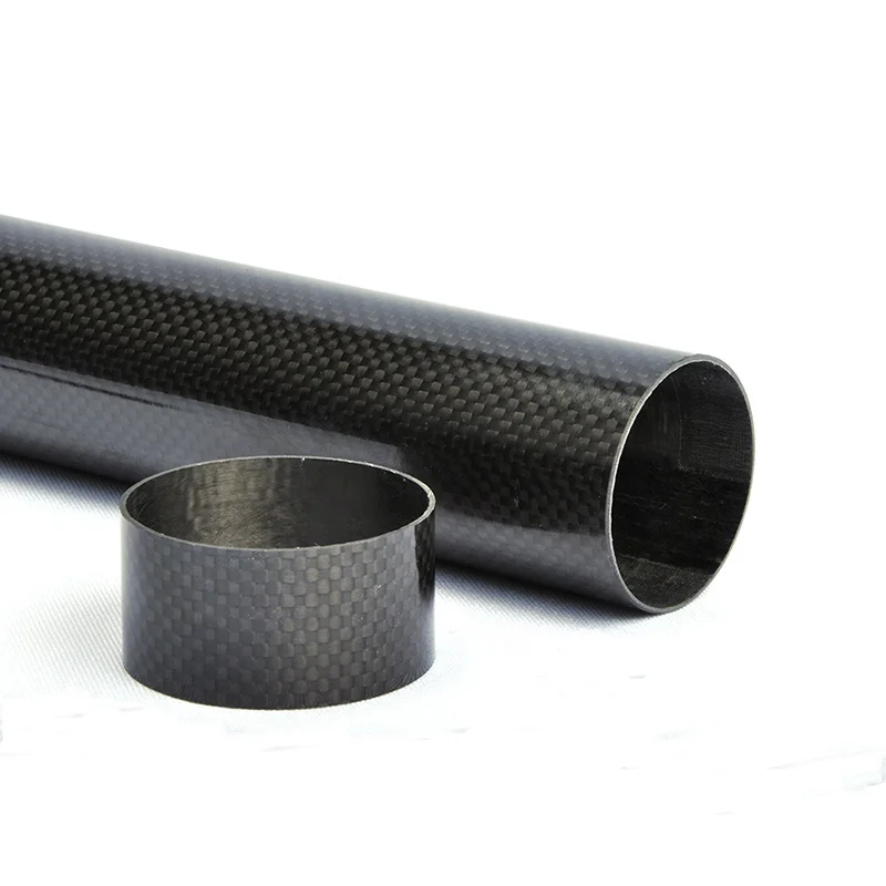 Manufacture custom  high modulus 3k carbon fiber round tube/pole/pipe carbon fiber tube