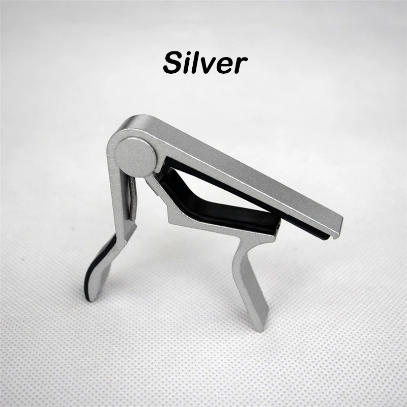 High Quality Aluminium Alloy Silver Quick Change Clamp Key Acoustic Classic Guitar Capo for Tone Adjusting Guitar