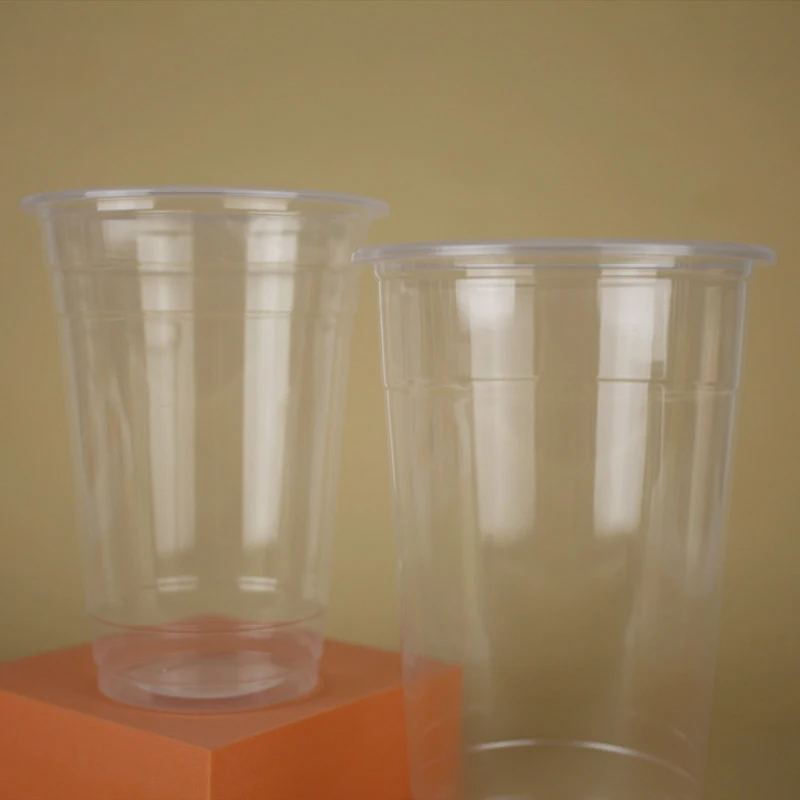 Custom logo printed disposable 1000ml drink fresh takeaway fruit PP plastic cup buckets with lid