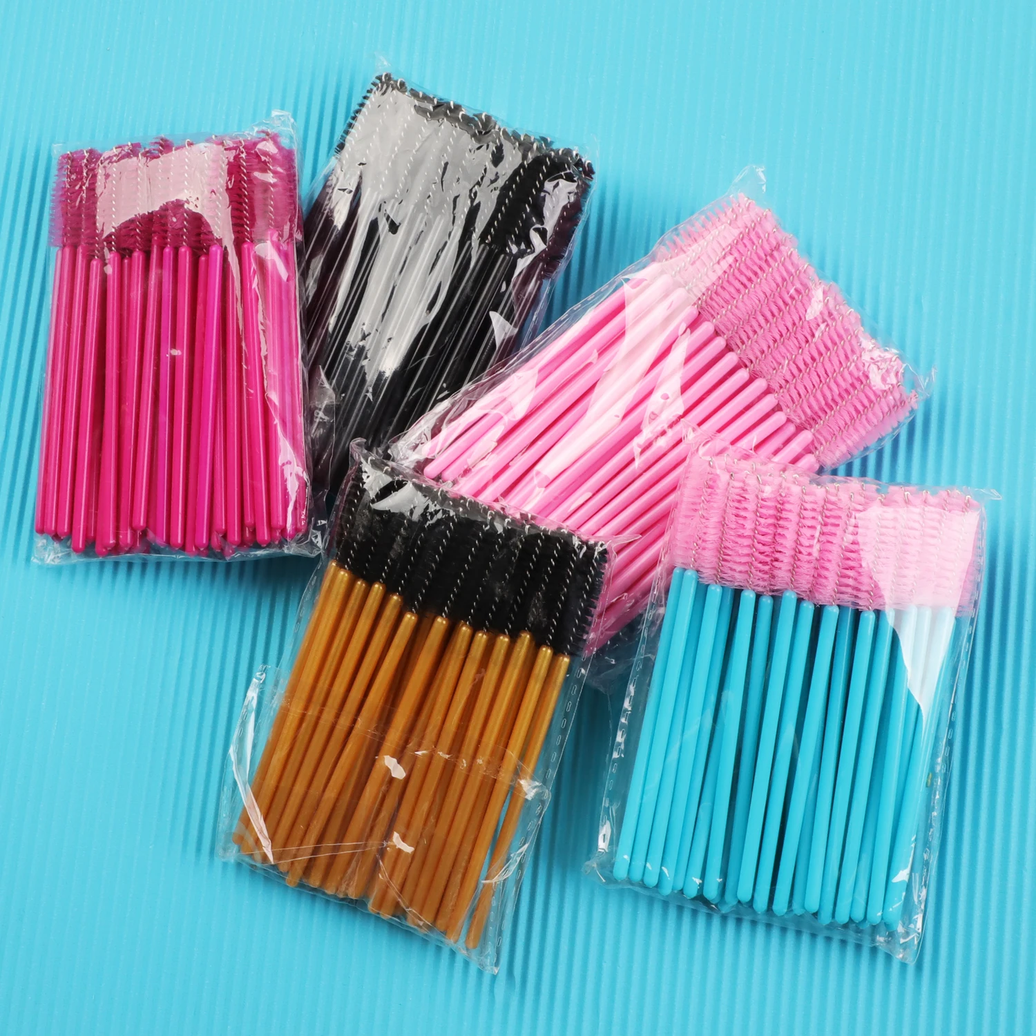 eyelash brushes applicator mascara wand private label nylon disposable plastic mascara brush for eyelash extensions makeup brush