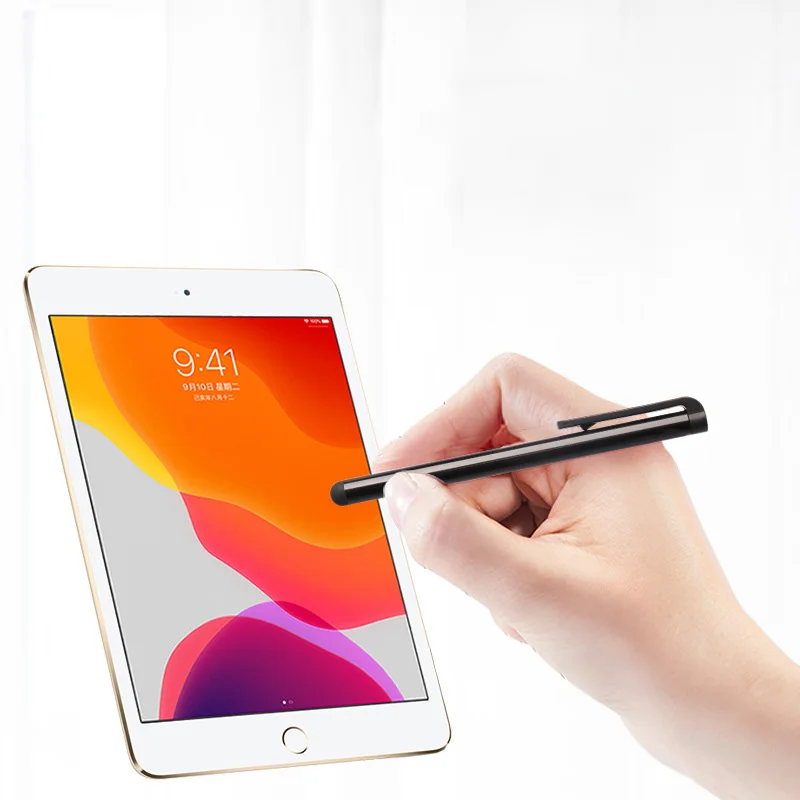 100 шт./лот стилус для емкостного сенсорного экрана IPhone IPad IPod Touch подходит других смартфонов планшетов металлический