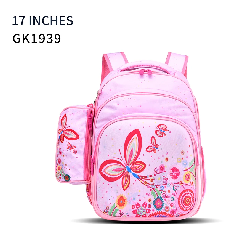 17 inches 2 pieces set 3D EVA cartoon character fashion school bag with heat transfer pattern