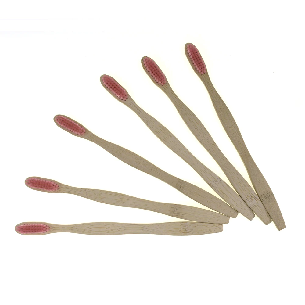 Eco friendly colorful bamboo toothbrush with environmental protection water paint