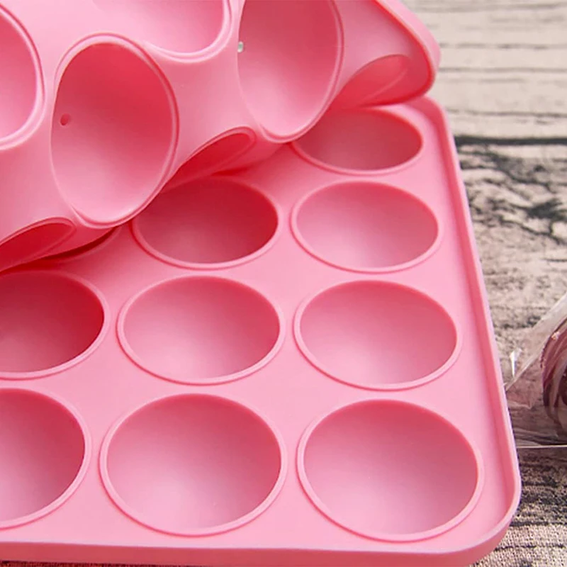 Wholesale Custom Silicone Gummy Candy Mold 3D Silicone Lollipop Ball Making Cake Pop Molds