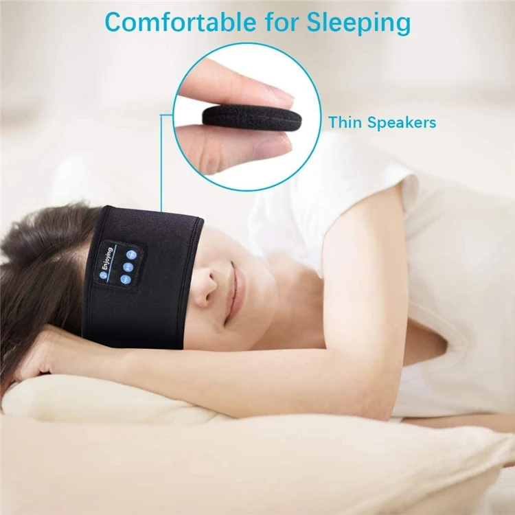 Wireless sleep headphone with HD speakers and microphone for sports headband