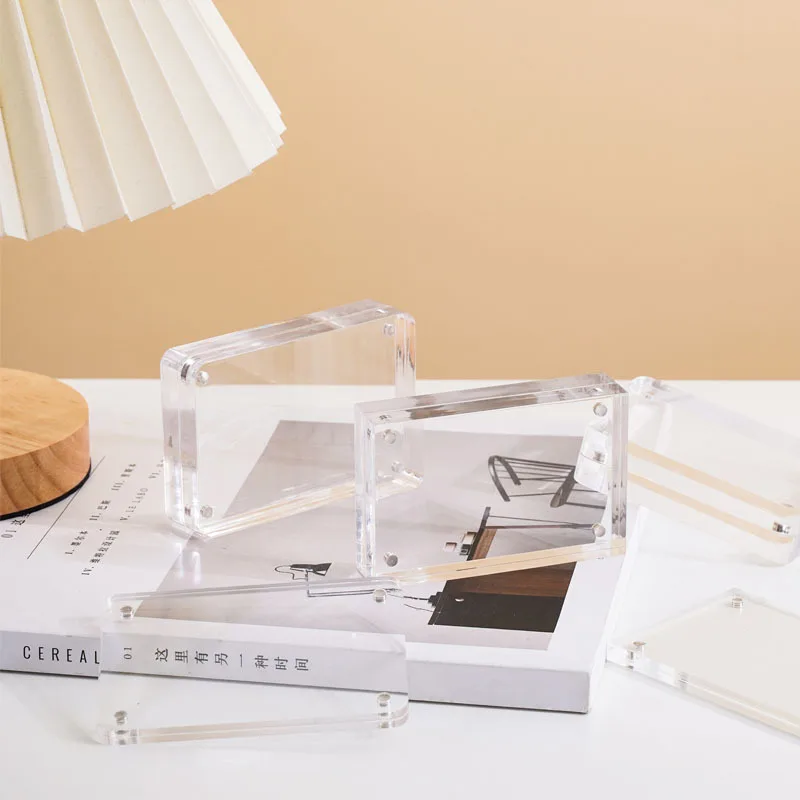 Wholesale clear acrylic frame photo frame acrylic picture frame 4x6 customizable size