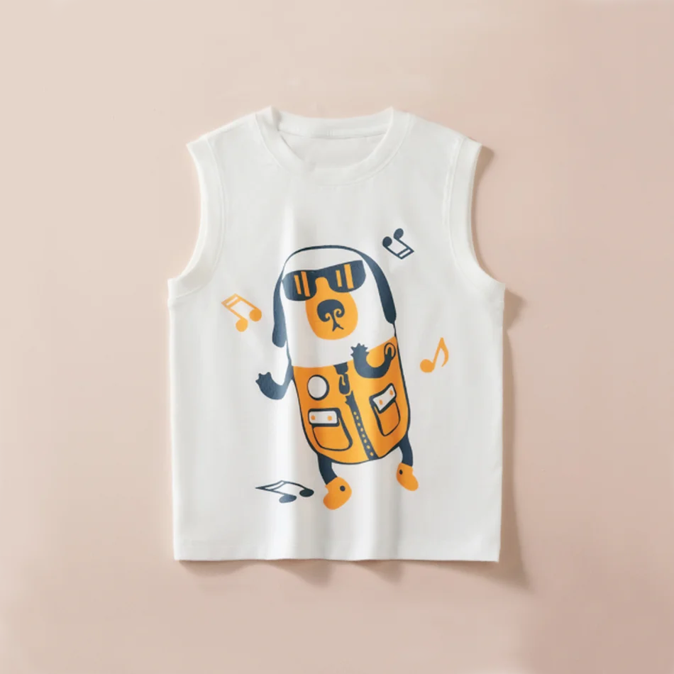 0-3y Baby Boys Cartoon Clothing Sleeveless Summer T Shirt Wholesale/ODM/OEM