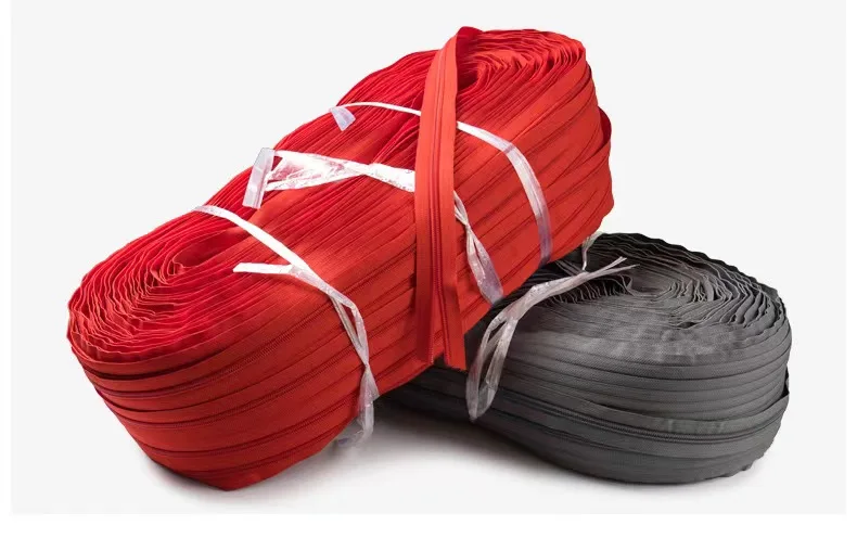 Custom Factory Nylon Zipper 3#5# Zipper Tape Nylon Zipper Long Chian Home Textile Sofa Pillow Auto-lock Nylon Roll