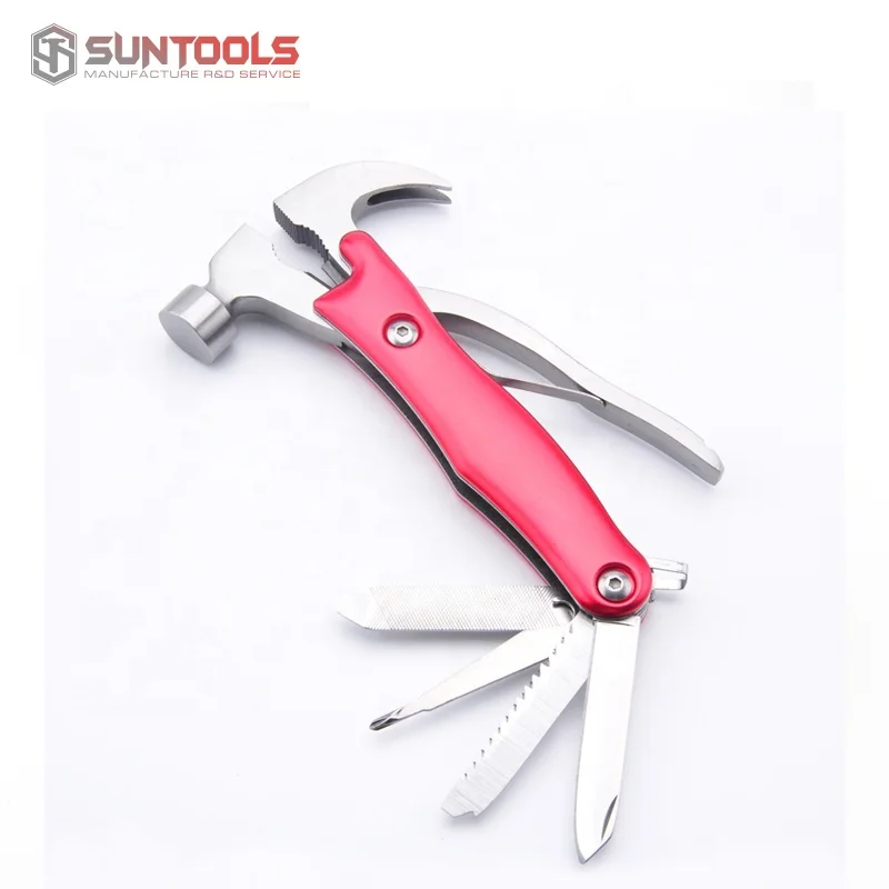 Hot-sale outdoor camping aluminum handle stainless steel high quality multi nail  claw hammer